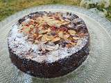 Gâteau gourmand à l'amande rhubarbe & cerises - Almond, rhubarb & cherry cake