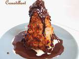 Poire belle hélène croustillante - Crunchy poached pears ice cream & chocolate