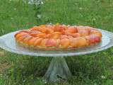 Tarte à l'abricot, compotée de rhubarbe - Apricot & rhubarb tart