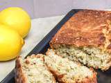 Cake aux flocons, citron et graines de chia (vegan)