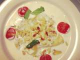 Ravioles au Brocciu, concassée de tomates et émulsion au parmesan de Cyril Lignac - Comme un coq en pâte
