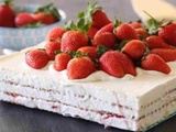 Gâteau aux Petit Beurre et fraises