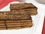 Mille-feuille de biscuit et chocolat aux 3 ingrédients
