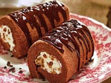 Mini rouleaux gitans au chocolat avec crème de crocanti