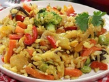 Riz aux légumes au curry