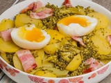Salade de patates au brocoli et aux œufs