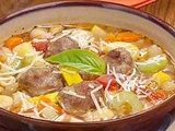 Soupe aux boulettes de viande à l’italienne