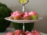 Cupcakes  Ispahan  (framboises-litchi-rose)