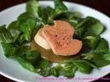 Foie gras confit, gelée de haricots verts