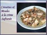 Crevettes & Moules à la crème safranée