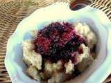 Crêpes porridge au coulis de fruits rouges, même végétaliennes et sans gluten