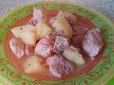 Sauté de porc sauce roquefort pomme de terre