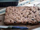 Cookies carrés au chocolat et raisins secs