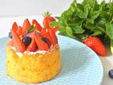 Angel cake citron-fraise-myrtille