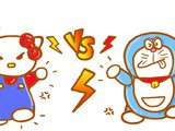 Résultat du concours et clach très chachat kawaii : Doraemon vs Hello kitty