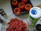 Tomates farcies au bœuf et riz