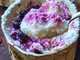 Neige de fromage blanc glacé
