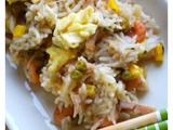 Riz cantonais et poulet caramélisé sésame - Youmiam
