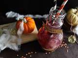 Potion magique d'Halloween, raisins et litchi (cocktail sans alcool)