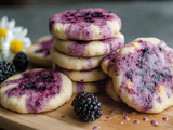 Black Raspberry Lemon Shortbread Cookies Recipe with Tart and Sweet Flavors