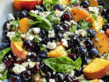 Blueberry Peach Feta Salad Recipe with Fresh Summer Flavors