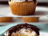 Boston Cream Cupcakes with Rich Custard Filling and Chocolate Glaze