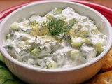 Cucumber Dip Cool Sour Cream and Fresh Dill