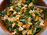 Mandarin Pasta Salad with Spinach and Zesty Teriyaki Dressing
