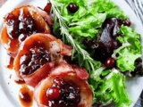 Maple Bacon Wrapped Pork Tenderloin with Rosemary Cherry Glaze