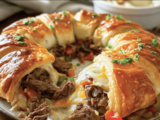 Philly Cheese Steak Crescent Ring Recipe for Easy Party Snacks