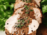 Pork Tenderloin with Rich Burgundy Peppercorn Sauce