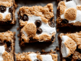 S’mores Cookie Bars Recipe with Gooey Chocolate and Toasted Marshmallows