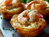 Shrimp and Crab Croissant Cups with Cheesy Seafood Filling for Parties and Brunch