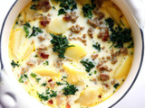 Zuppa Toscana Soup Recipe with Sausage, Potatoes, and Kale
