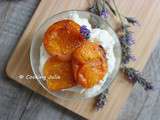 Abricots rôtis à la lavande, mousse de mascarpone