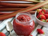 Confiture fraises-rhubarbe