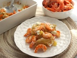 Crevettes et pommes de terre à l’ail et aux fines herbes