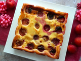 Flan à la ricotta et aux prunes rouges