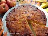 Gâteau aux petits suisses et pommes caramélisées