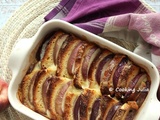 Gratin de brioche perdue à la pêche