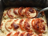 Gratin de patates douces, ail et raclette