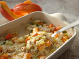 Gratin de riz au thon et au potimarron