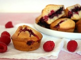 Muffins aux framboises et à la confiture de myrtilles