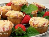 Muffins-crumble aux fraises