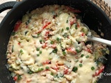 One pan pasta thon, courgette et poivron