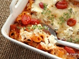 One pan pasta tomates-fromage au four