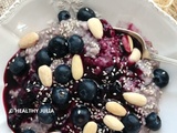 Overnight porridge aux myrtilles