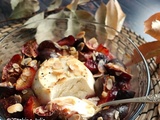 Ricotta rôtie au miel, figues et prunes rouges