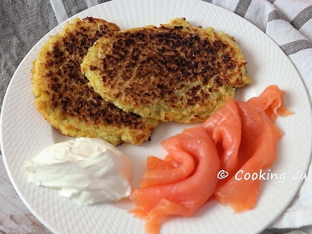 Recette de rostis de saumon fumé, salade verte