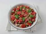 Salade complète riz, tomates et pois chiches